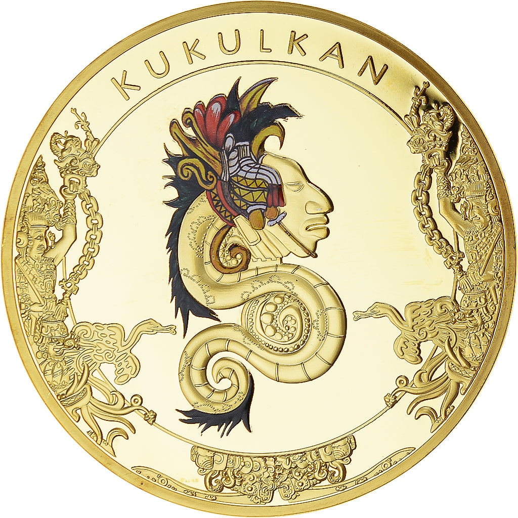 Frankreich, Medaille, Mays, Kukulkan, STGL, Copper Gilt