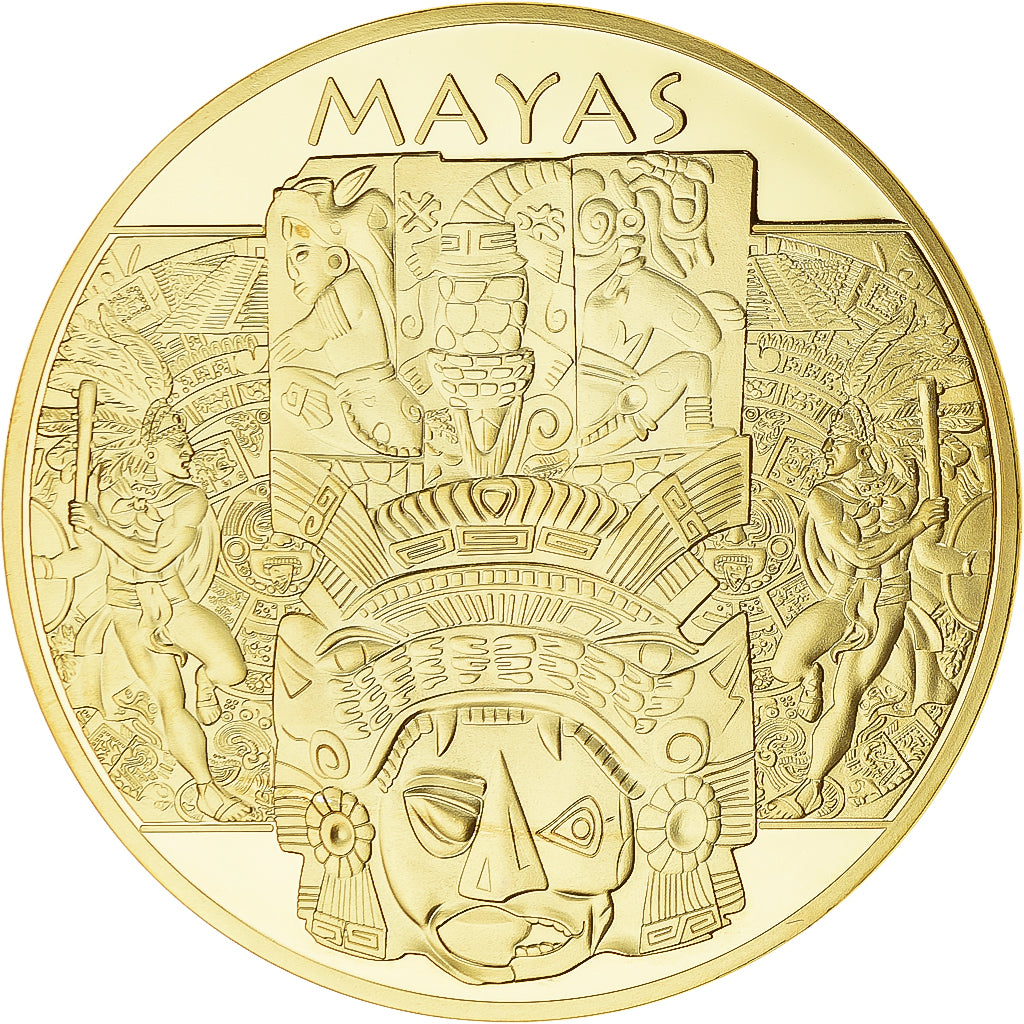 Frankreich, Medaille, Mays, Kukulkan, STGL, Copper Gilt