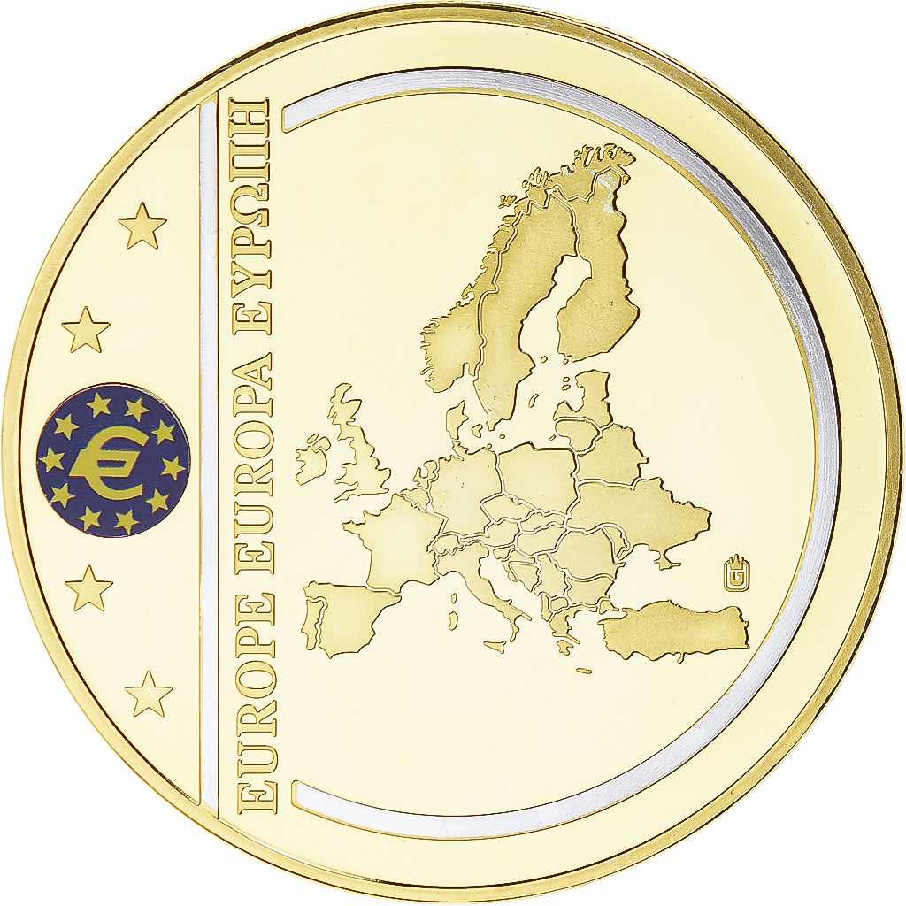 France, Medal, Billet de Banque Européenne, 100 Euro, 2011, MS(65-70), Copper