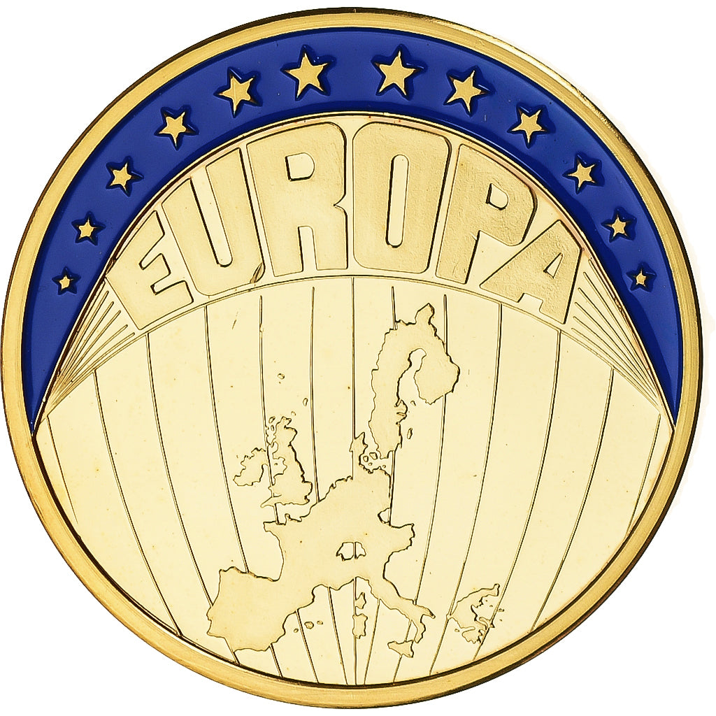 Frankreich, Medaille, Ecu Europa, Politics, 1998, UNZ+, Copper Gilt