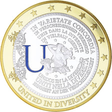 Francia, medalla, Géants Euro, Politics, United in Diversity, FDC, Copper Clad