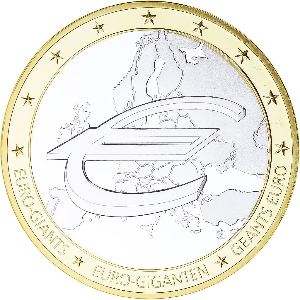 Francia, medalla, Géants Euro, Politics, United in Diversity, FDC, Copper Clad