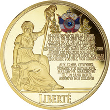 France, Medal, Liberté, La Marseillaise, MS(65-70), Copper Gilt