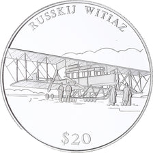Coin, Liberia, Russkij Witiaz, 20 Dollars, 2000, Proof, MS(65-70), Silver