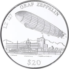 Coin, Liberia, Graf Zeppelin, 20 Dollars, 2000, Proof, MS(65-70), Silver
