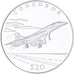 Moneta, Liberia, Concorde, 20 Dollars, 2000, Proof, MS(65-70), Srebro