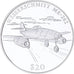 Coin, Liberia, Messerschmitt 262, 20 Dollars, 2000, Proof, MS(65-70), Silver