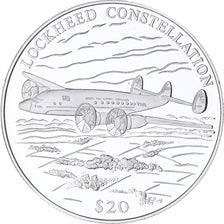 Munten, Liberia, Lockheed Constellation, 20 Dollars, 2000, Proof, FDC, Zilver