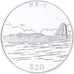 Moneta, Liberia, HK - 1, 20 Dollars, 2000, Proof, FDC, Argento