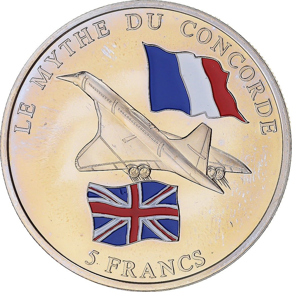 République du Congo, 5 Francs, Le Mythe du Concorde, Arts & Culture, 2003