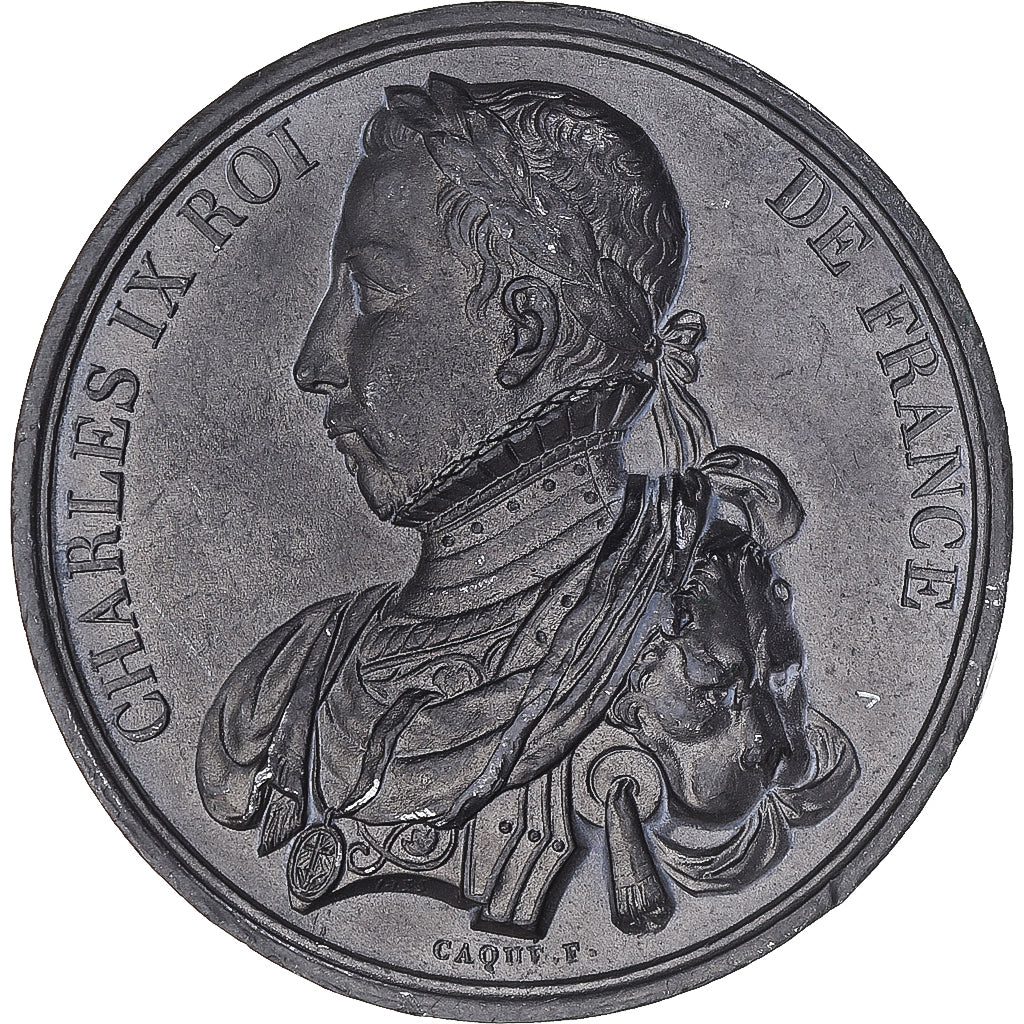 France, Médaille, Charles IX  , Roi de France, History, Caqué, SUP, Etain