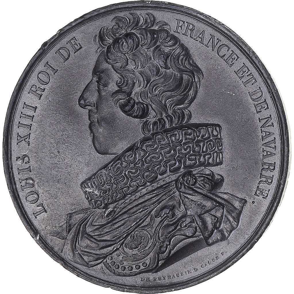 Frankreich, Medaille, Louis XIII, History, Caqué, VZ, Zinn