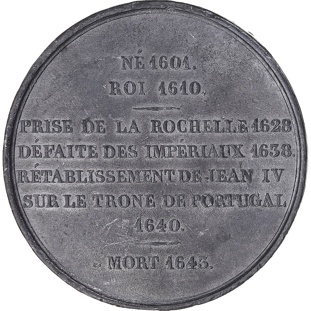 Frankreich, Medaille, Louis XIII, History, Caqué, VZ, Zinn