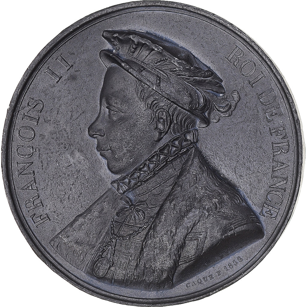 France, Médaille, François II, Roi de France, History, Caqué, SUP, Etain
