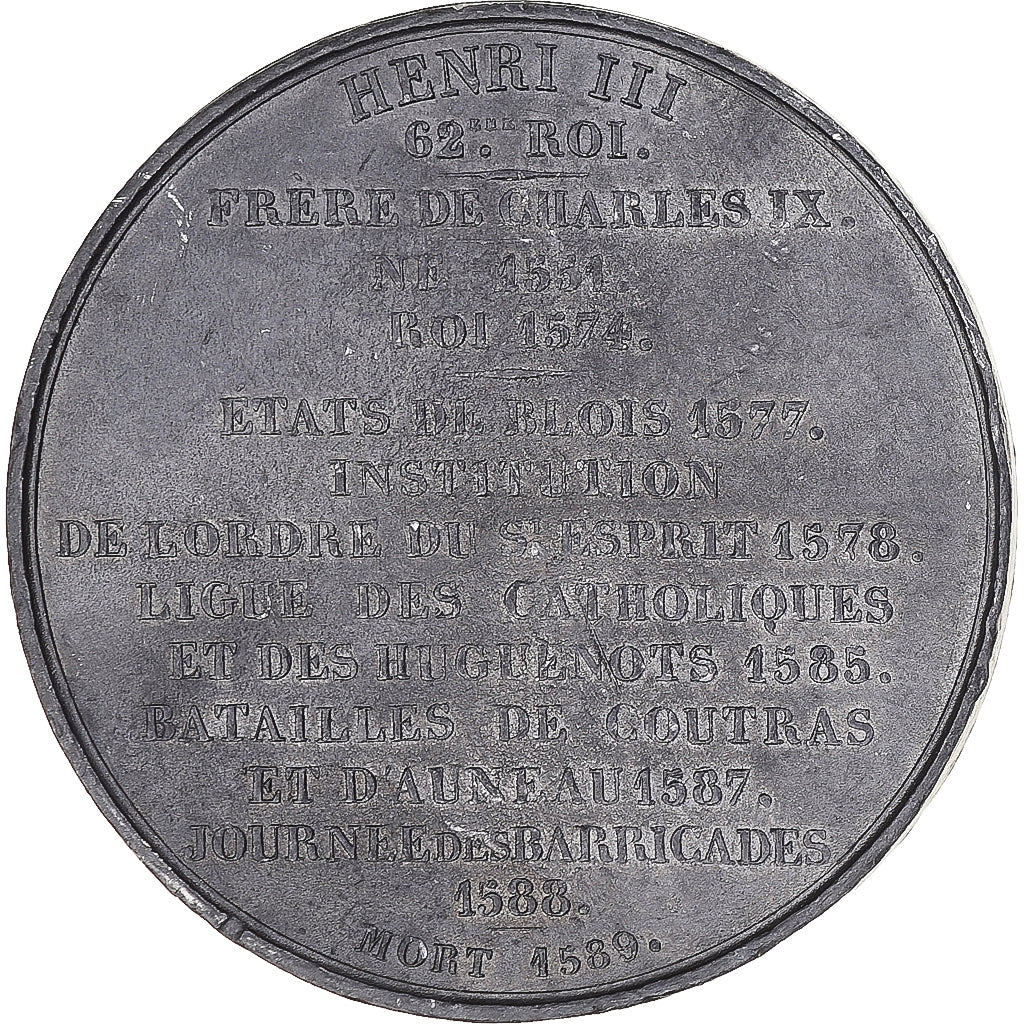 Francia, medalla, Henri III, Roi de France et de Pologne, History, Caqué, EBC