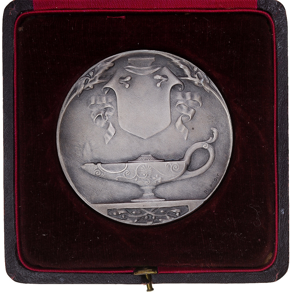 França, medalha, Art Nouveau, L'Ecriture, Lenoir, MS(63), Bronze
