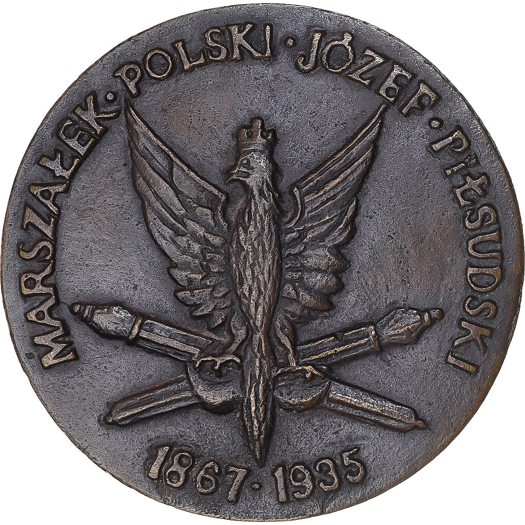 Poland, Medal, Jozef Pilsudski, History, 1935, Indépendance Pologne, MS(63)