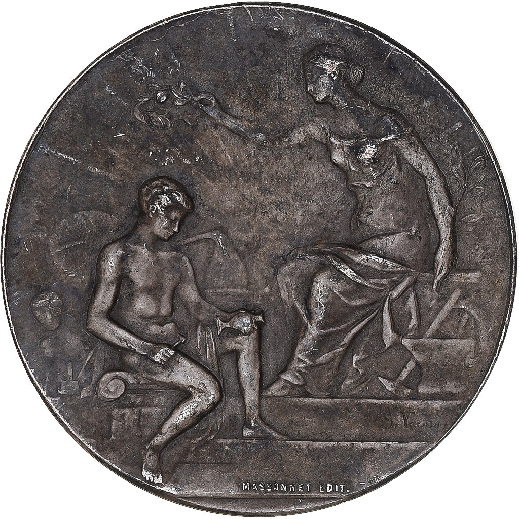 Francia, medalla, Union des Associations Philotechniques, Massonnet, MBC, Copper