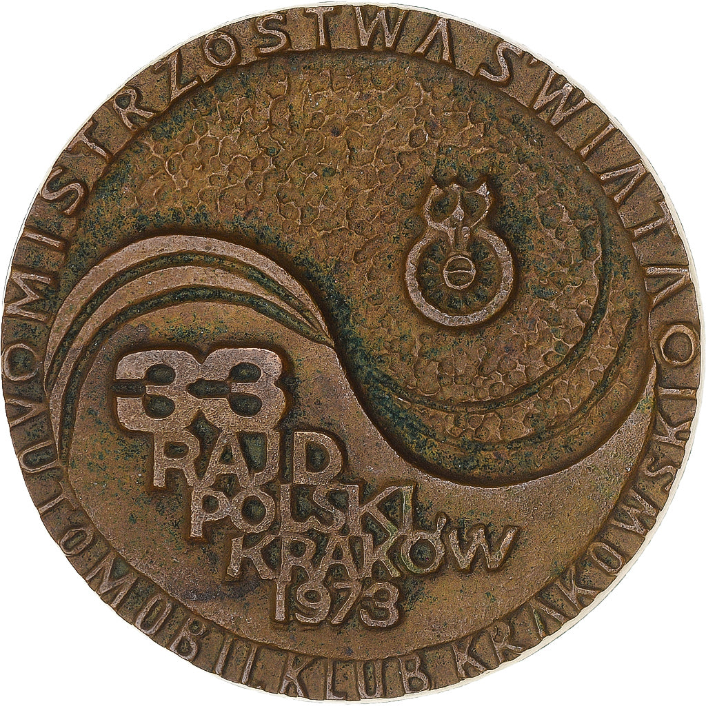 Poland, Medal, Rallye de Pologne, 1973, 33 Rajd Polski, EF(40-45), Bronze