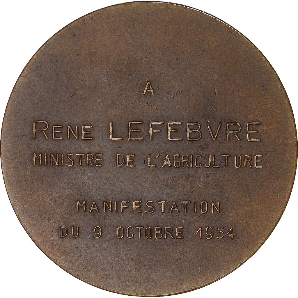 Belgique, Médaille, Manifestation du 9 octobre 1954 - René Lefebvre Ministre