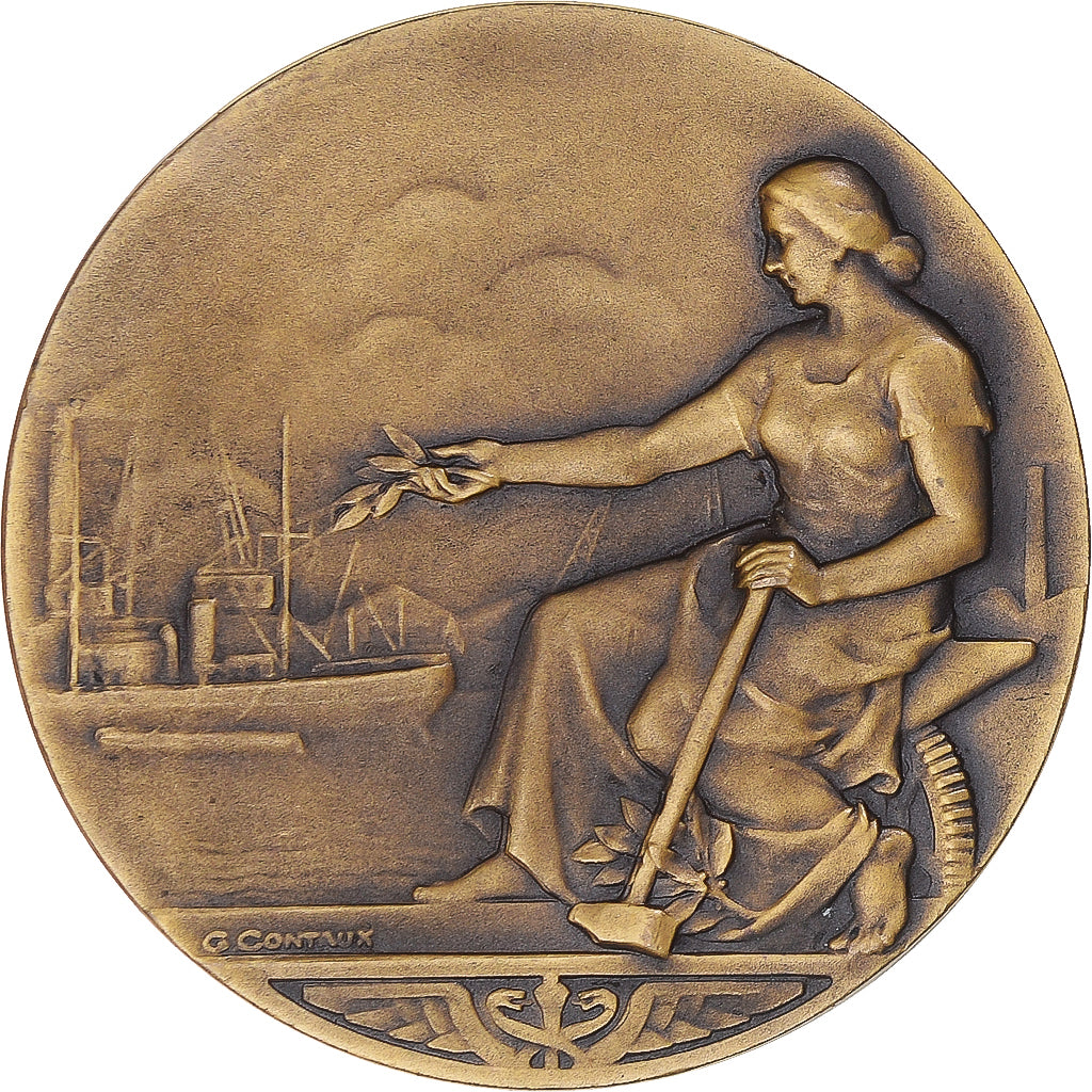 France, Medal, Chambre de Commerce de Honfleur, Business & industry, Contaux