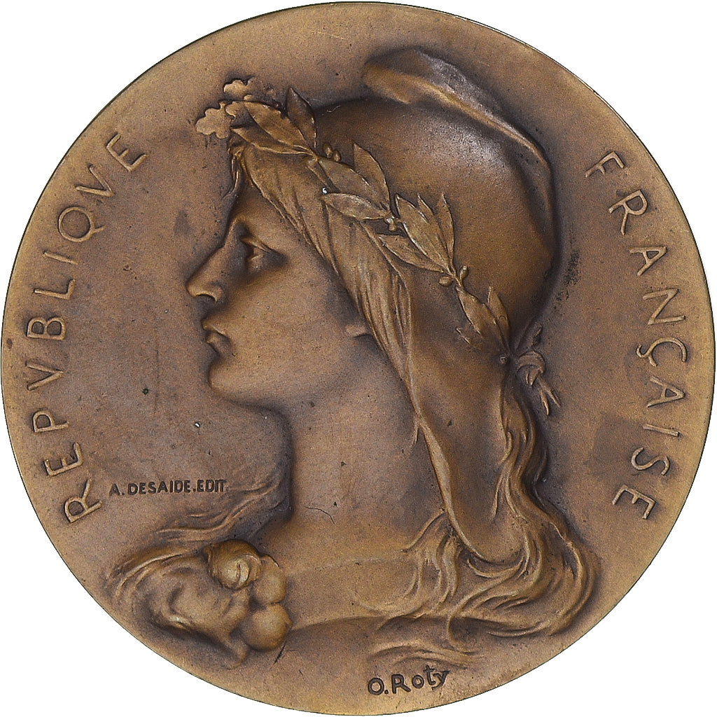 France, Medal, Assistance Publique, Bureau de Bienfaisance, Paris, 1934, Roty