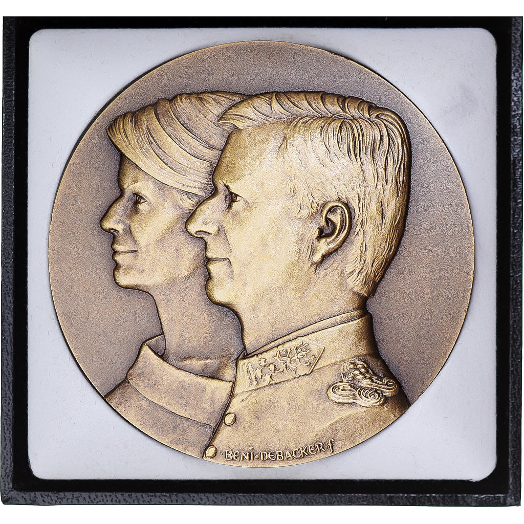 Belgium, Medal, Mariage, Le Roi Philippe et la Reine Mathilde, Beni DEBACKER