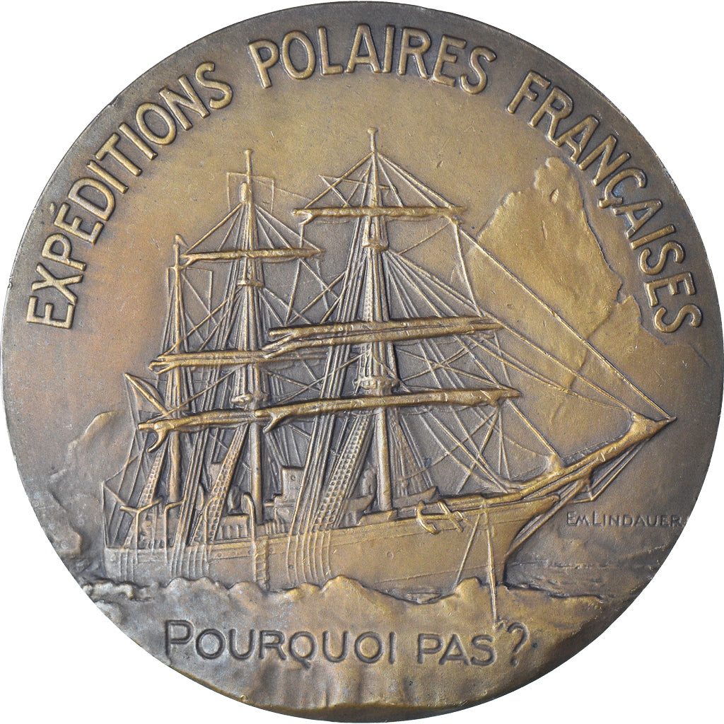 Frankreich, Medaille, Expéditions Polaires Françaises - Le Pourquoi Pas ? -