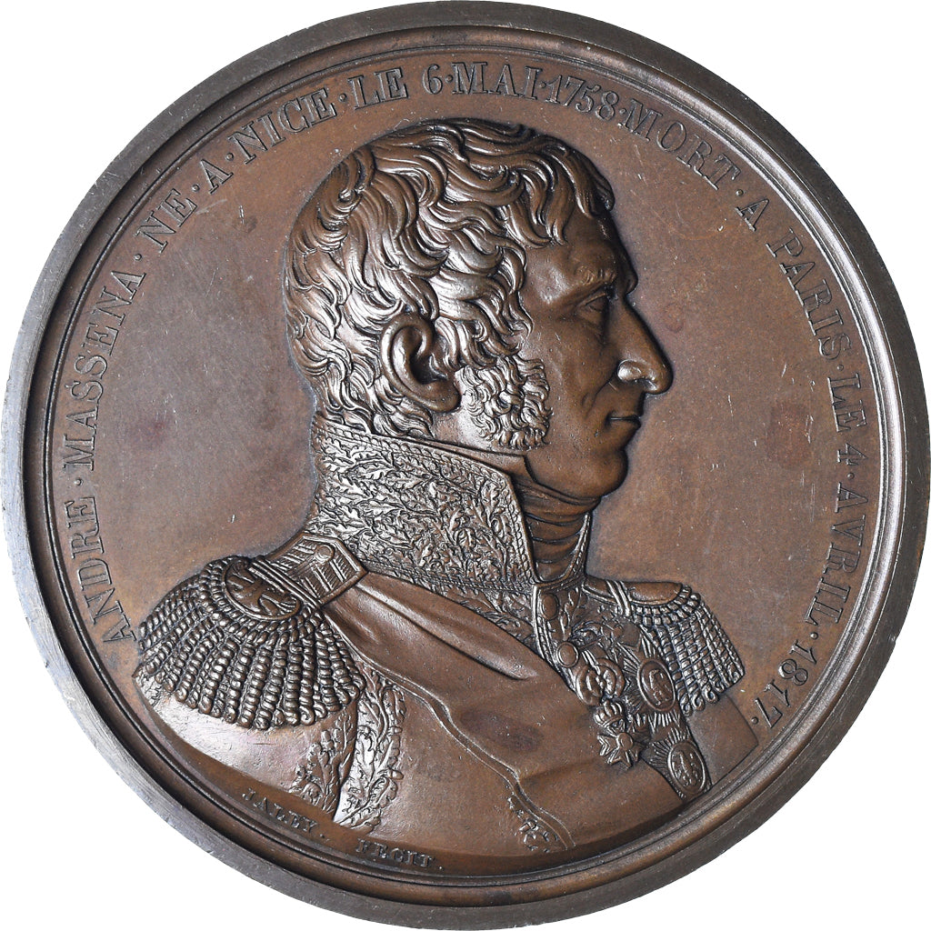 Francja, medal, Masséna , Maréchal de France, Historia, Jaley, AU(55-58)