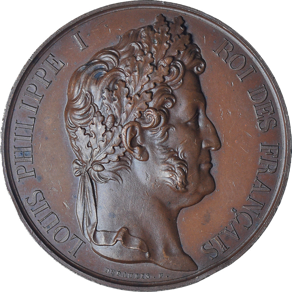Francia, medaglia, Ville de Dieppe - Louis Philippe I, History, 1844, Depaulis