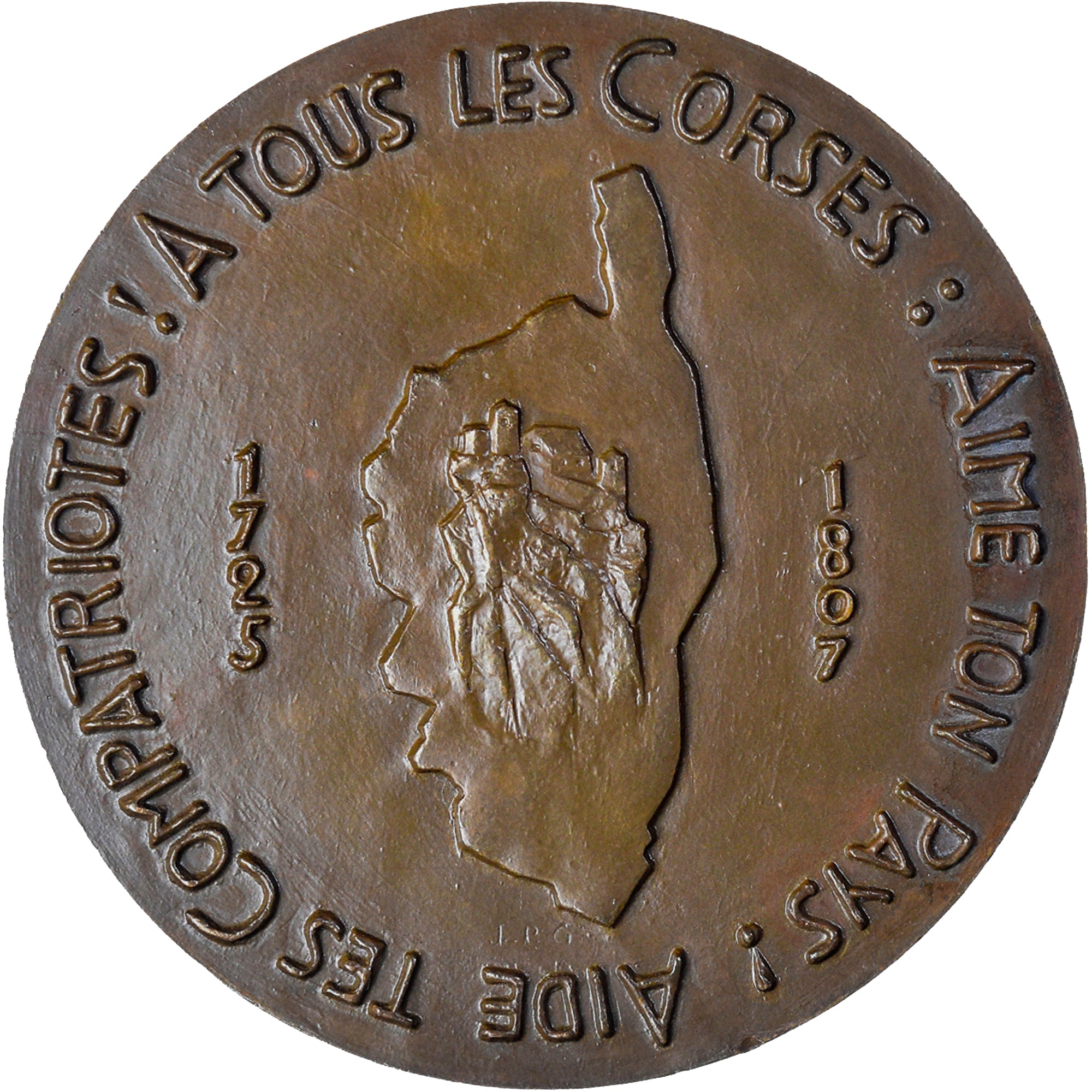 Frankrijk, Medaille, PASCAL DE PAOLI GENERAL DES CORSES, History, 1976, J. P.