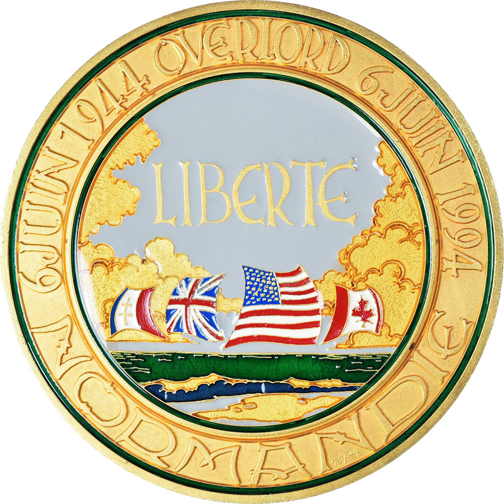 France, Medal, Débarquement Normandie 6 juin 1944 - Overlord, WAR, AU(55-58)