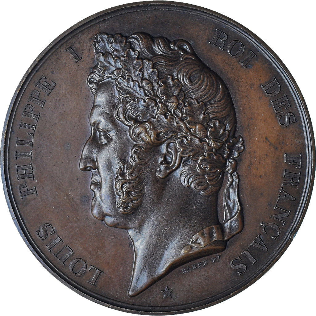 France, Medal, Louis Philippe Ier, Elévation de l'obélisque de Louqsor, 1836