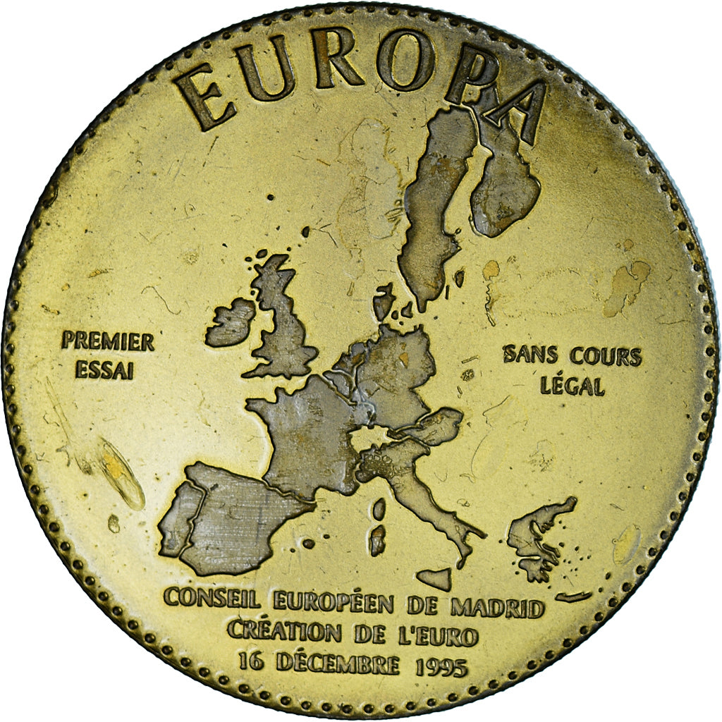 France, Medal, Essai 1 euro, 1995, Europa, MS(63), Bronze Florentin
