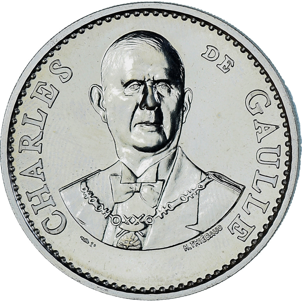 Francia, medaglia, Les Présidents de la République, Charles De Gaulle, 1994