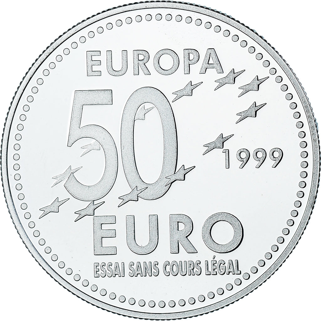 France, Europa, 50 Euro, 1999, Utrecht, ESSAI, MS(65-70), Silver