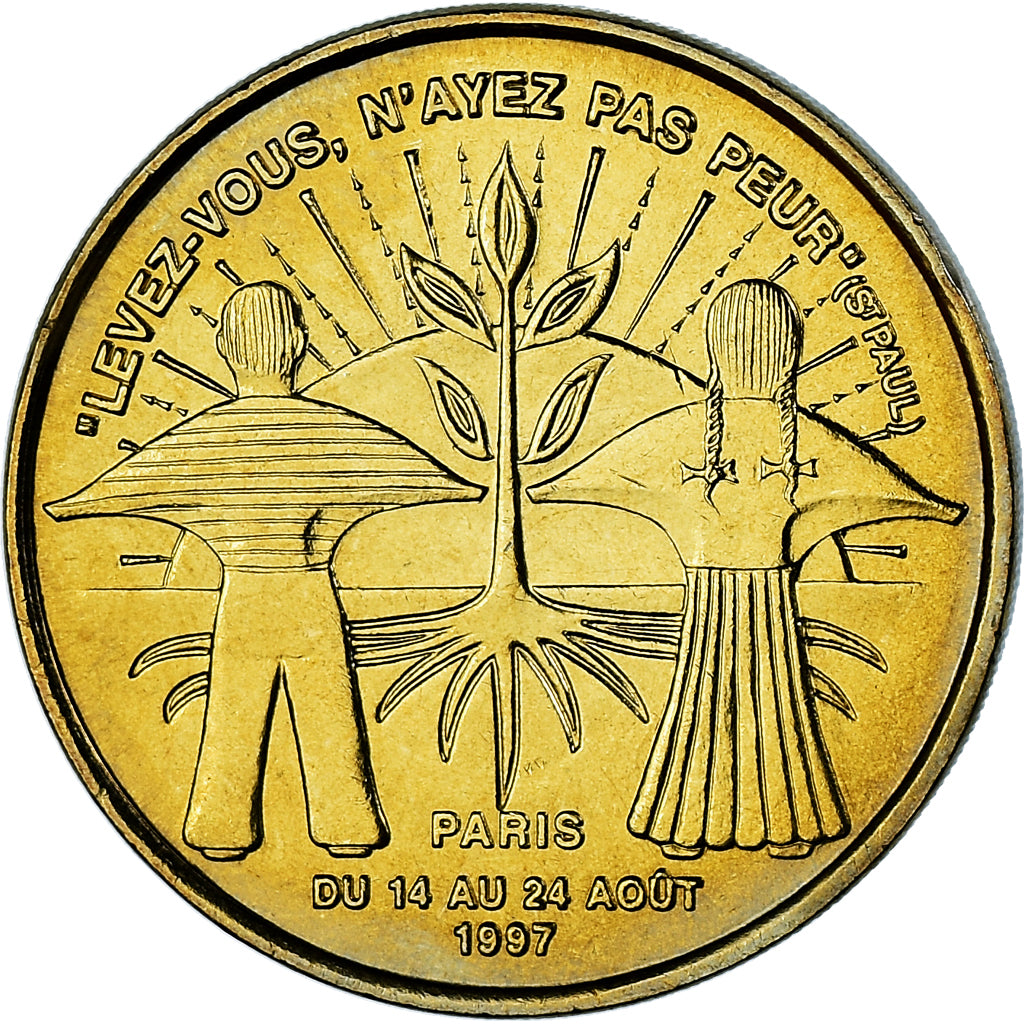 Frankreich, Medaille, Pape Jean Paul II, History, 1997, PARIS, UNZ