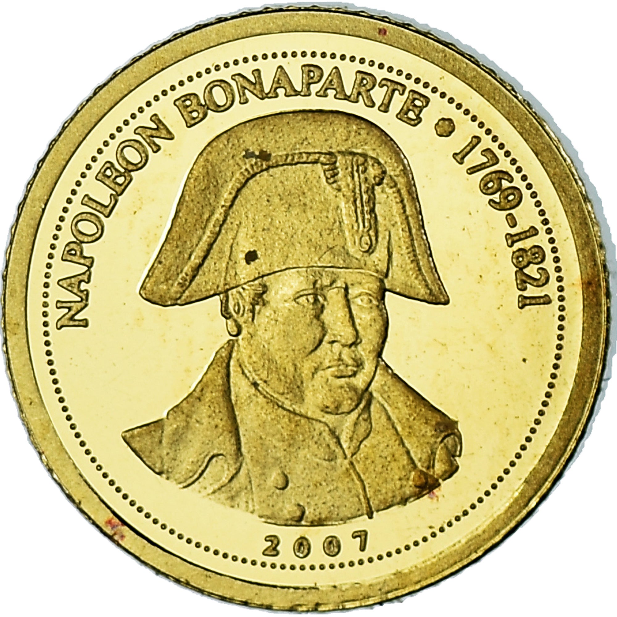 Coin, Congo, Napoléon Bonaparte, 1500 Francs CFA, 2007, MS(65-70), Gold
