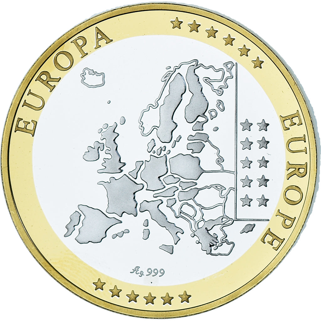 Vatican, Medal, L'Europe, cité du Vatican, Politics, FDC, MS(65-70), Silver