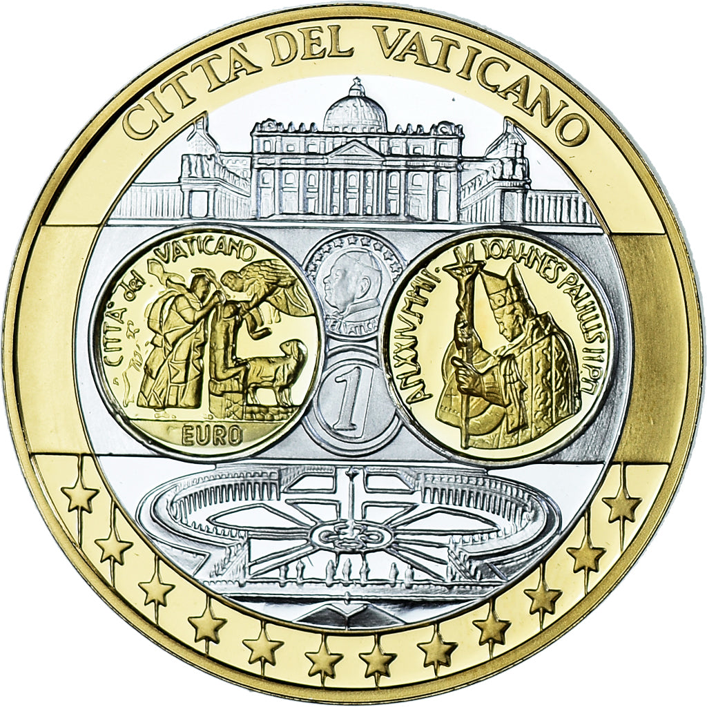 Vatican, Medal, L'Europe, cité du Vatican, Politics, FDC, MS(65-70), Silver