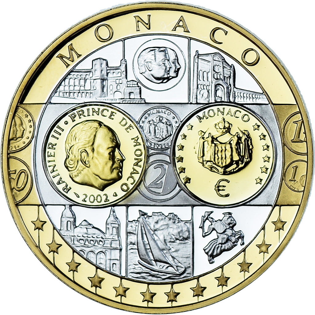 Mónaco, medalla, L'Europe, Monaco, Politics, FDC, FDC, Plata