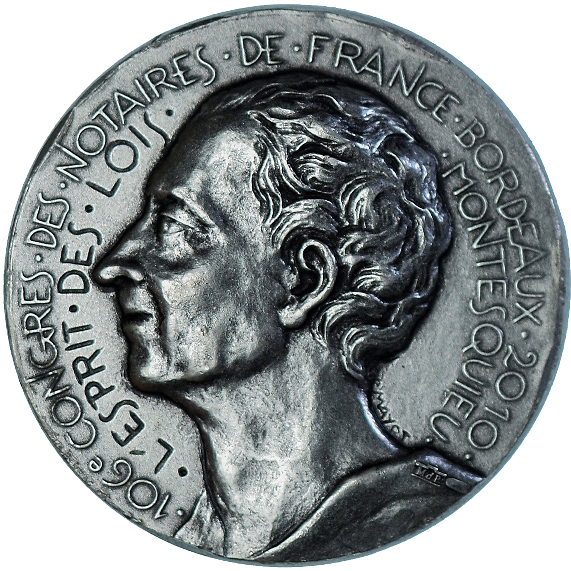 France, Medal, 106eme congrès des notaires de France - Montesquieu, 2010, MDP