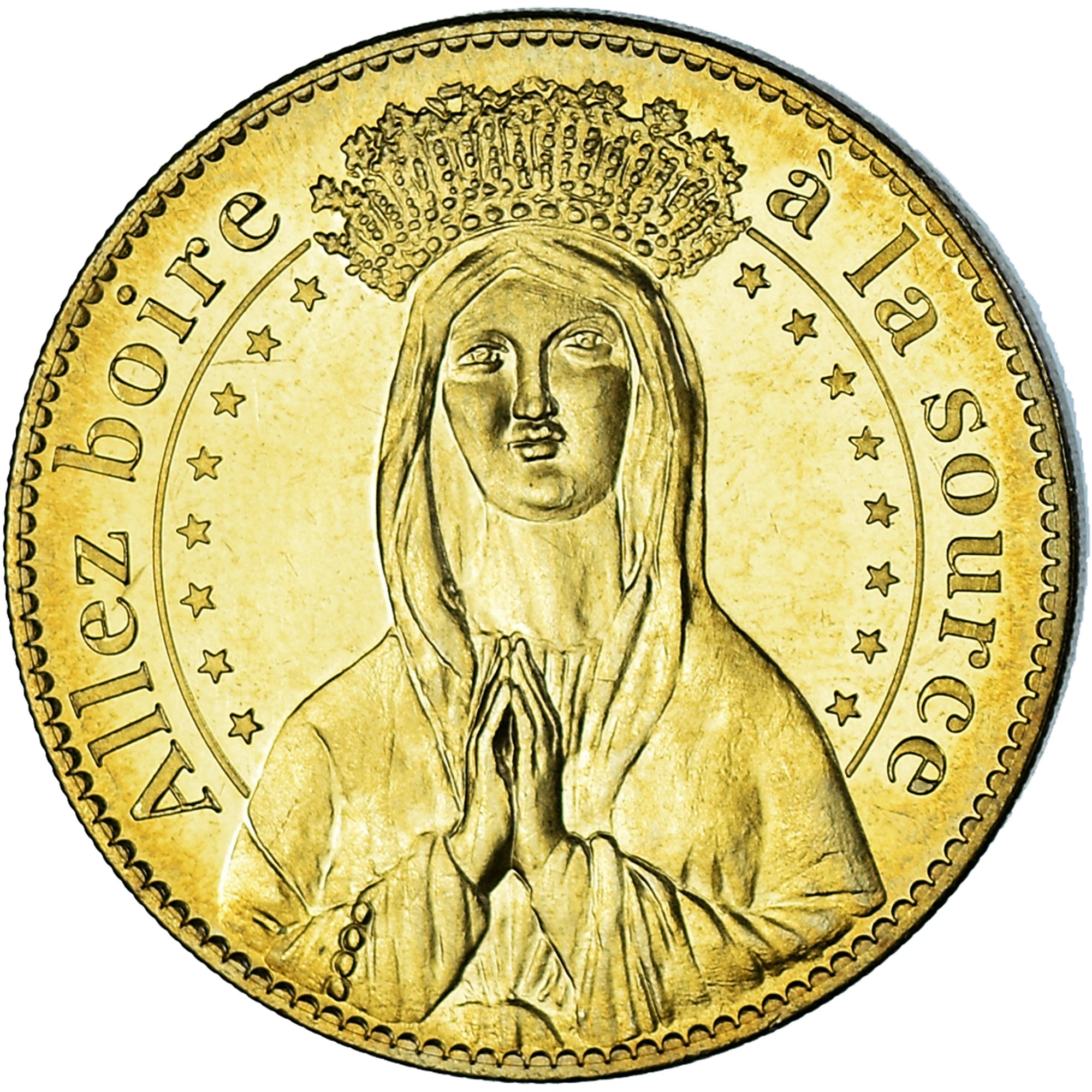 France, Token, Touristic token, Lourdes - Allez boire à la source, 2013