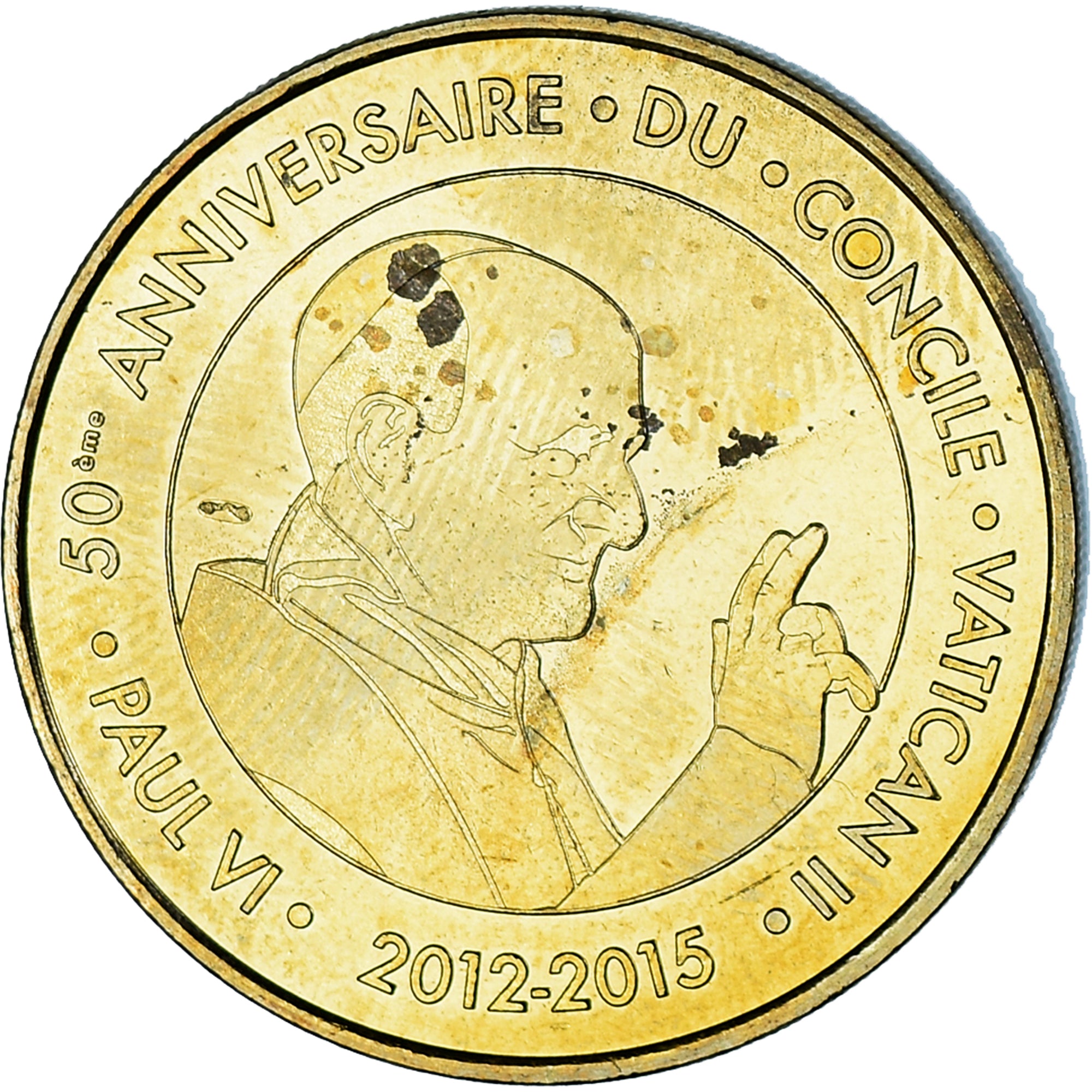 Francia, Gettone, 50 eme anniversaire du Concile Vatican, Religions & beliefs