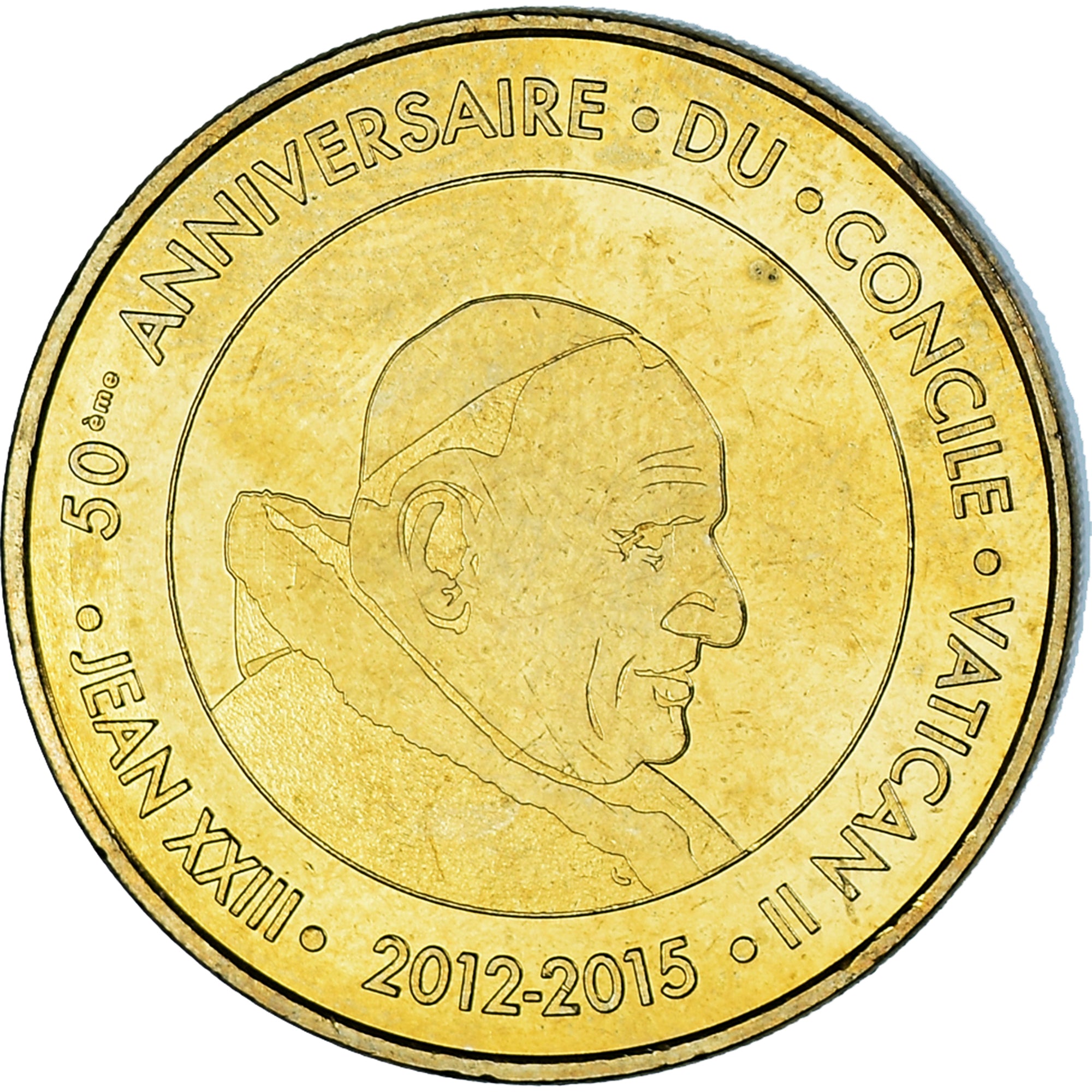 Francia, Gettone, 50 eme anniversaire du Concile Vatican, Religions & beliefs