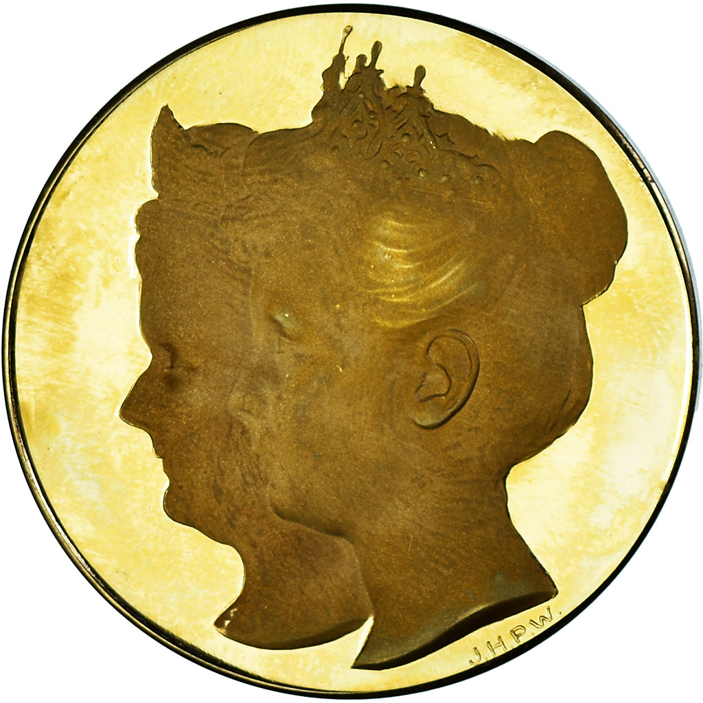 Netherlands, Medal, Wilhelmina Koningin Der Nederlanden Emma, History, Couronne