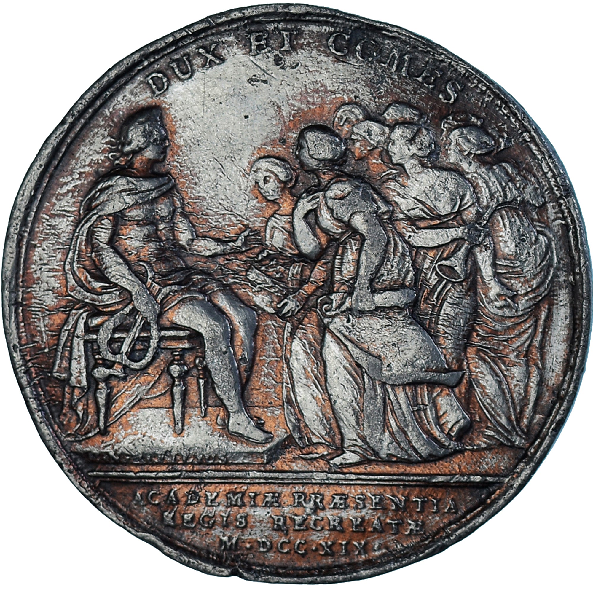 Francia, medaglia, Visite du Roi à l'académie Française, History, BB+