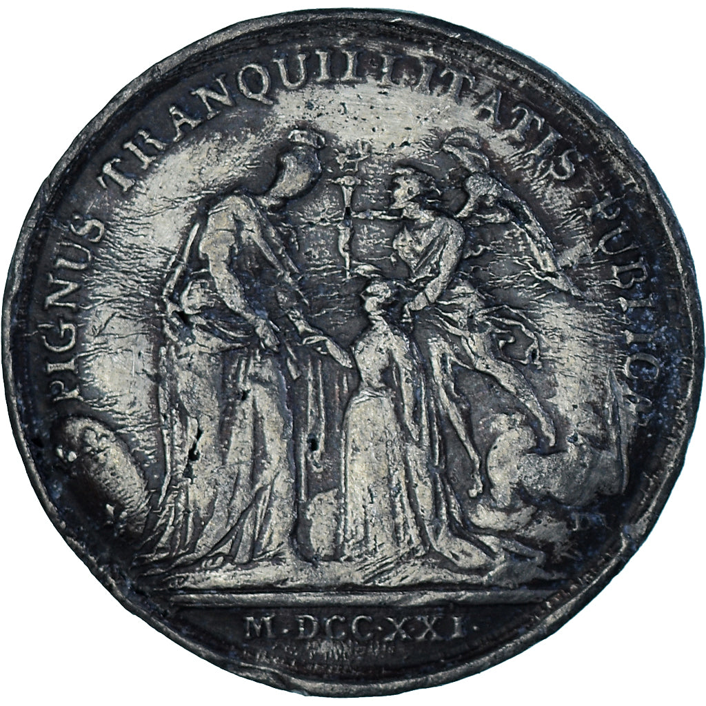 France, Medal, Pignus Tranquillitatis Publica, History, VF(30-35), Tin-Zinc