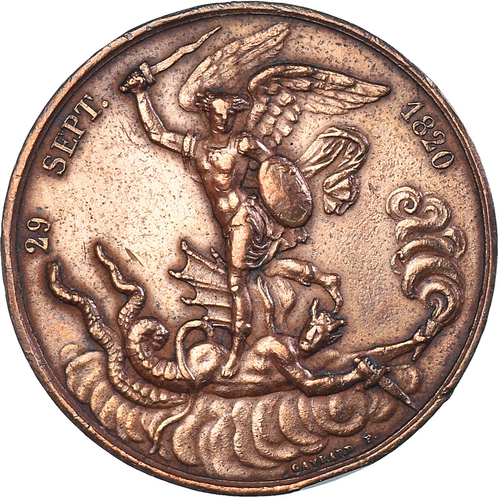 France, Medal, Naissance du Comte de Chambord, 1820, Gayrard, MS(60-62), Bronze