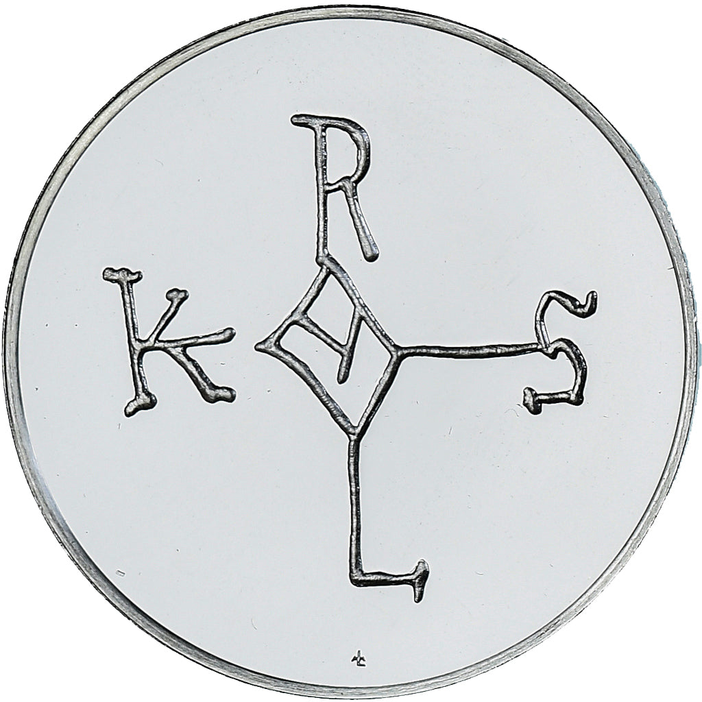 France, Medal, Les Rois de France, Charlemagne, History, MS(64), Silver